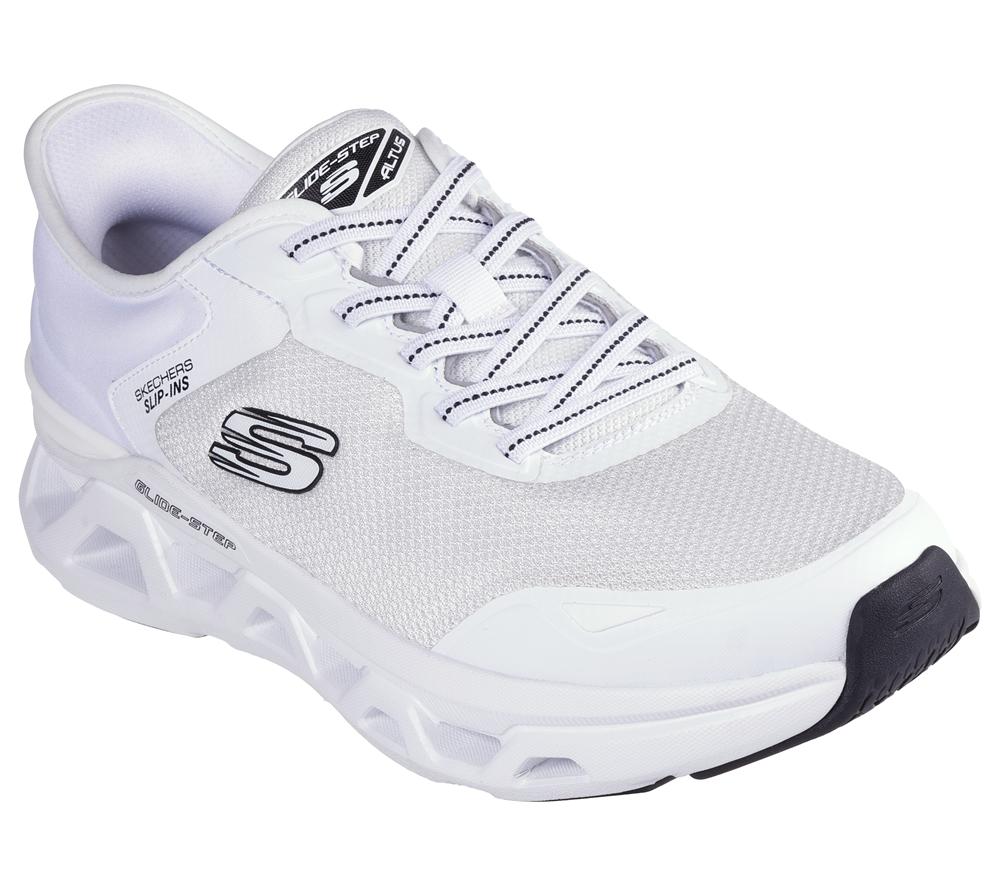 Men Skechers Slip-ins: Glide-Step Altus - Turn Out Hands Free Slip Ins White / Black  USA |  2015-ULZVG