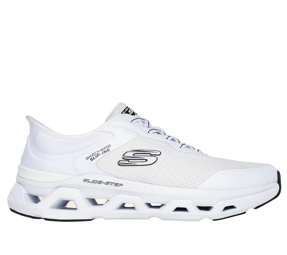 Men Skechers Slip-ins: Glide-Step Altus - Turn Out Hands Free Slip Ins White / Black  USA |  2015-ULZVG