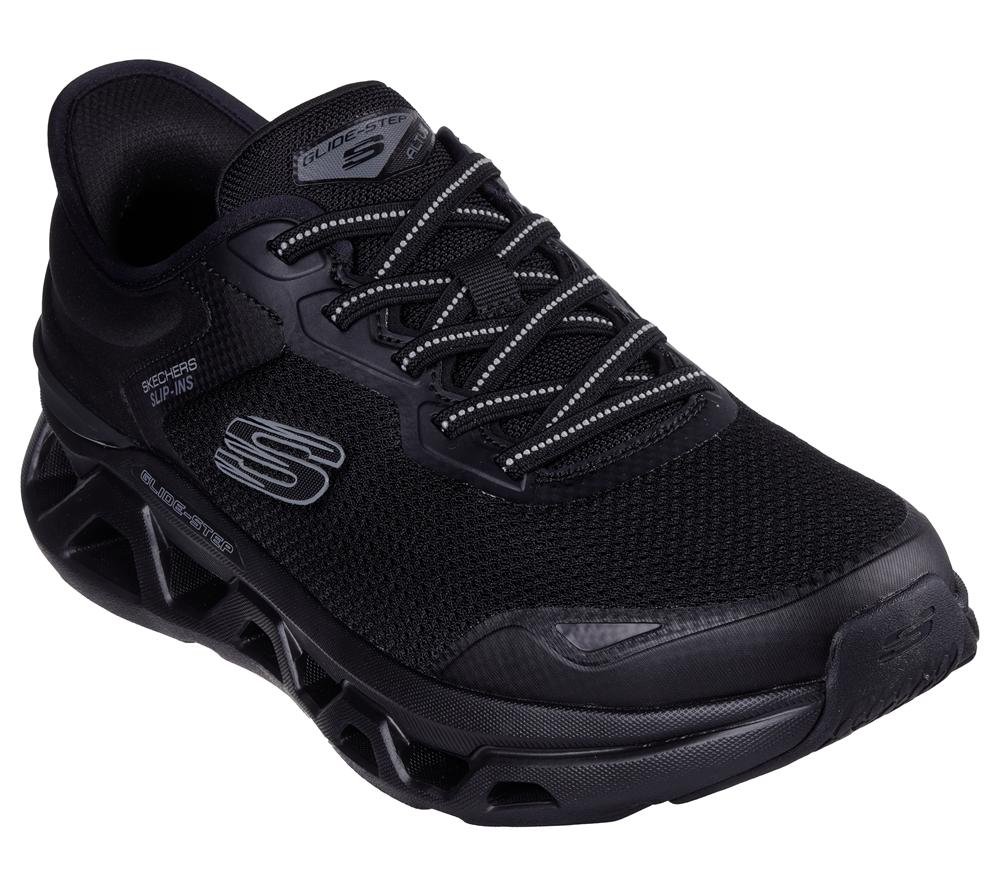 Men Skechers Slip-ins: Glide-Step Altus - Turn Out Hands Free Slip Ins Black  USA |  0257-BEHCG