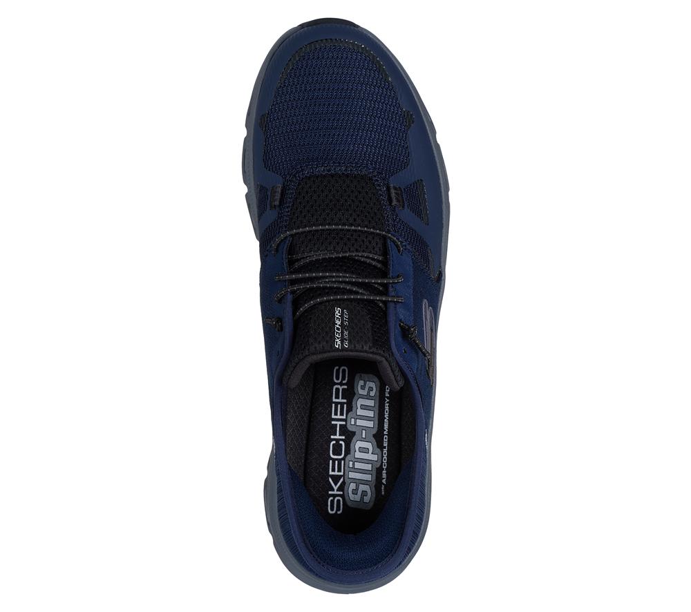 Men Skechers Slip-ins: Glide-Step Pro Slip On Shoes Navy / Charcoal  USA |  5491-BNSLV
