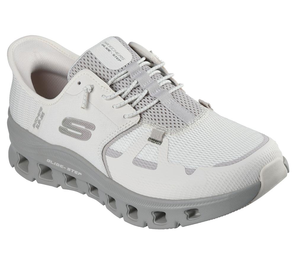 Men Skechers Slip-ins: Glide-Step Pro Slip On Shoes Natural White  USA |  4158-IPFMH