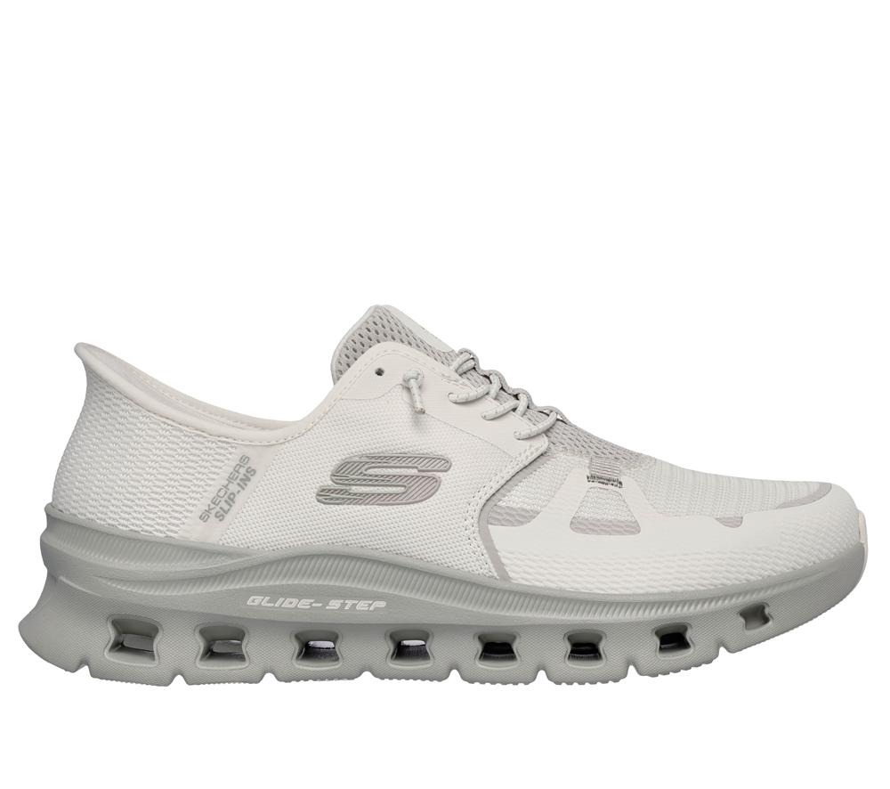 Men Skechers Slip-ins: Glide-Step Pro Slip On Shoes Natural White  USA |  4158-IPFMH