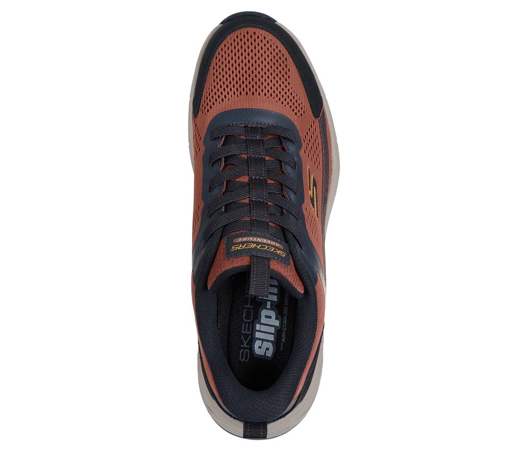 Men Skechers Slip-ins: Hillcrest 2.0 Lace Up Rust Orange  USA |  3614-DZCAF