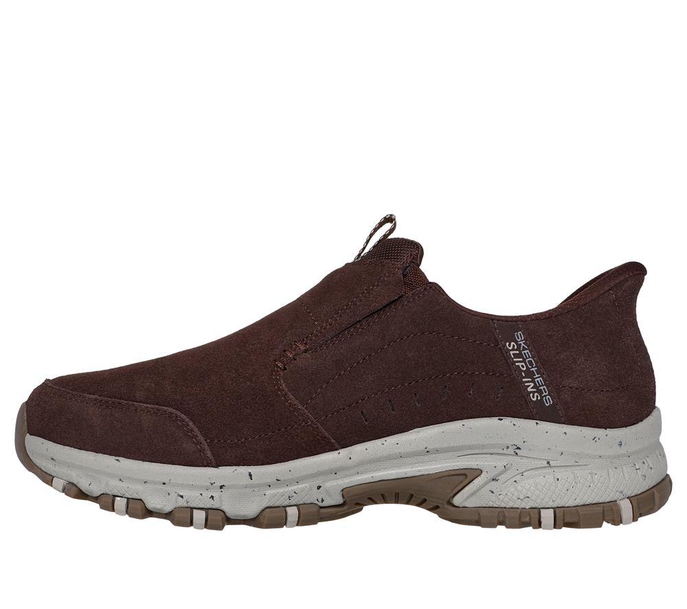 Men Skechers Slip-ins: Hillcrest - Cedar Root Slip On Shoes Brown  USA |  2473-NDIBC