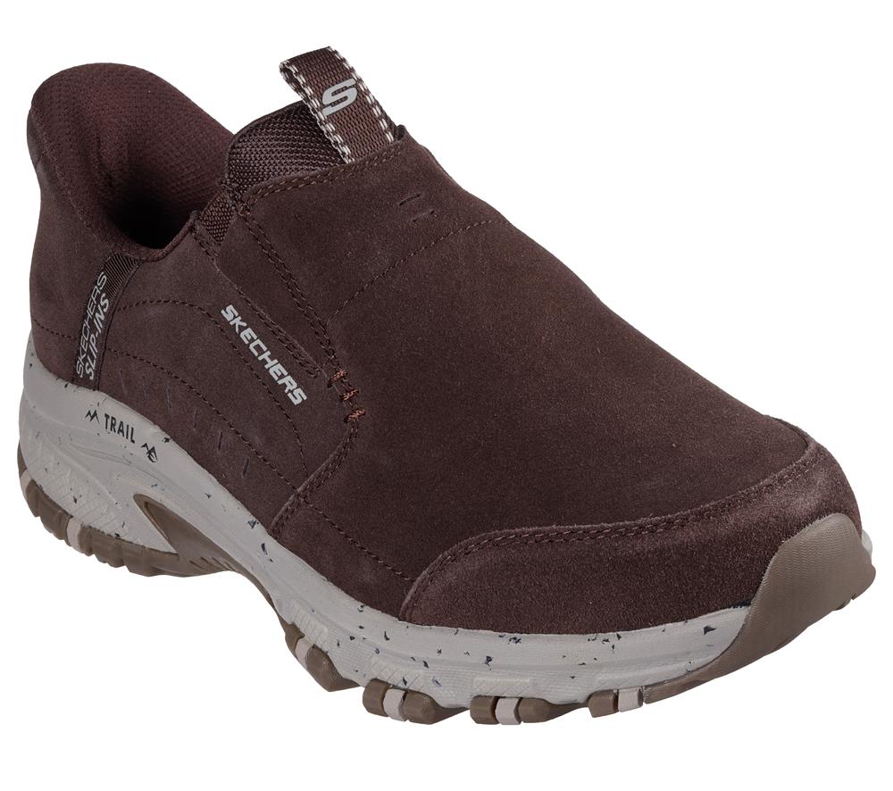 Men Skechers Slip-ins: Hillcrest - Cedar Root Slip On Shoes Brown  USA |  2473-NDIBC