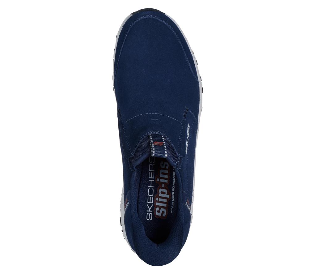 Men Skechers Slip-ins: Hillcrest - Cedar Root Hands Free Slip Ins Navy  USA |  6473-LPYCQ