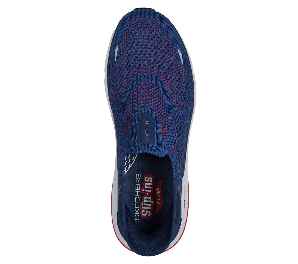 Men Skechers Slip-ins: Max Cushioning Arch Fit 2.0 Sneakers Navy / Red  USA |  1937-TUVZJ