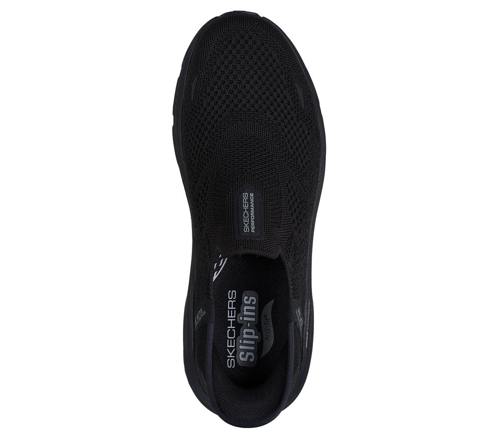 Men Skechers Slip-ins: Max Cushioning Arch Fit 2.0 Slip On Shoes Black  USA |  7498-ZGQPH
