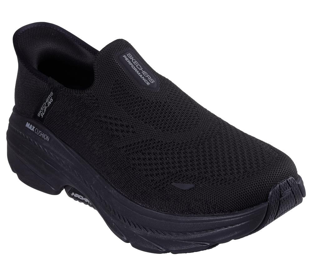 Men Skechers Slip-ins: Max Cushioning Arch Fit 2.0 Slip On Shoes Black  USA |  7498-ZGQPH