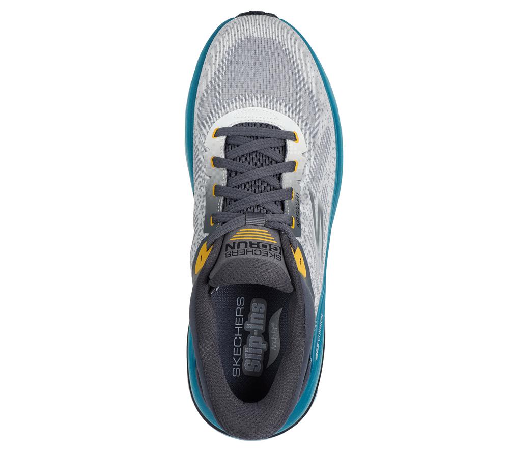 Men Skechers Slip-ins: Max Cushioning Arch Fit 2.0 - Cool Core Slip On Shoes Grey / Charcoal  USA |  9372-SBNPR