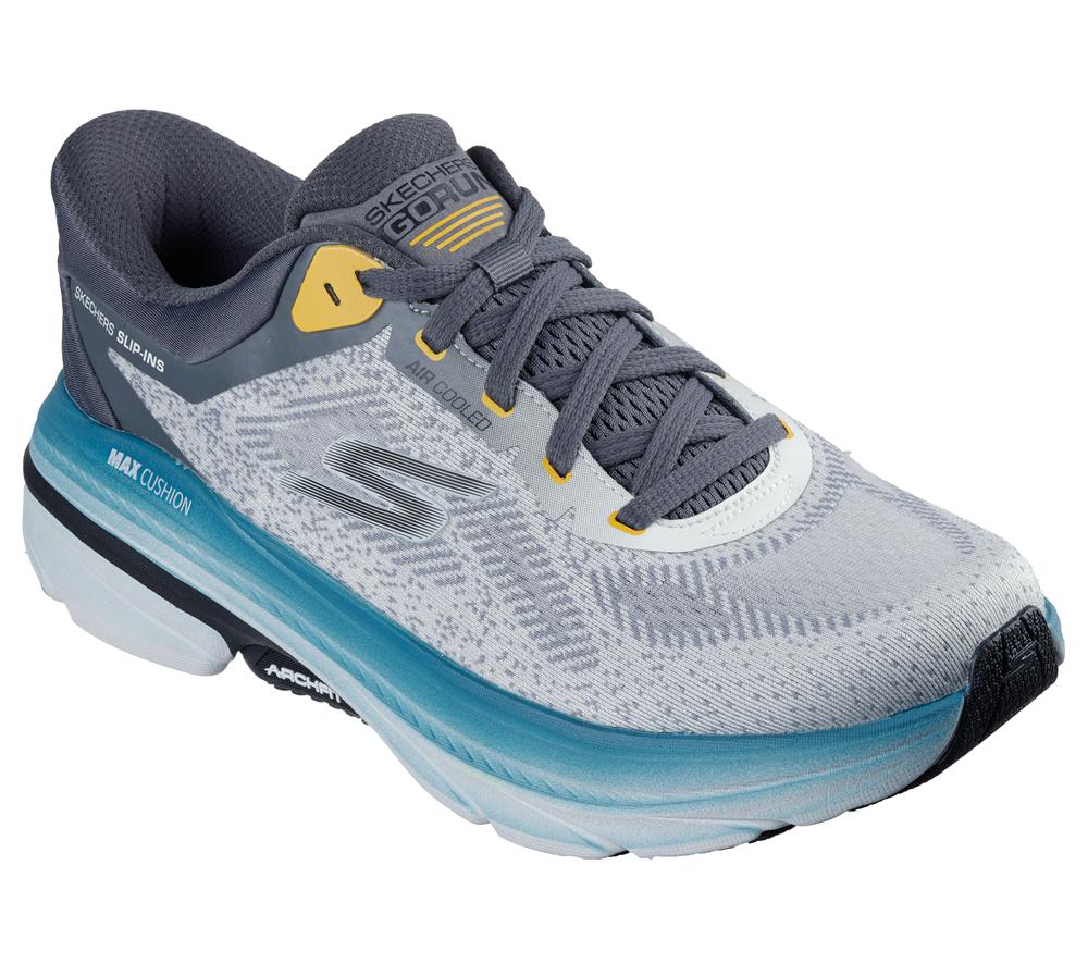 Men Skechers Slip-ins: Max Cushioning Arch Fit 2.0 - Cool Core Slip On Shoes Grey / Charcoal  USA |  9372-SBNPR