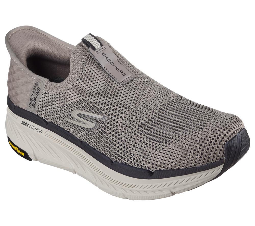 Men Skechers Slip-ins: Max Cushioning Premier 2.0 Slip On Shoes Taupe Brown  USA |  9156-BISFK