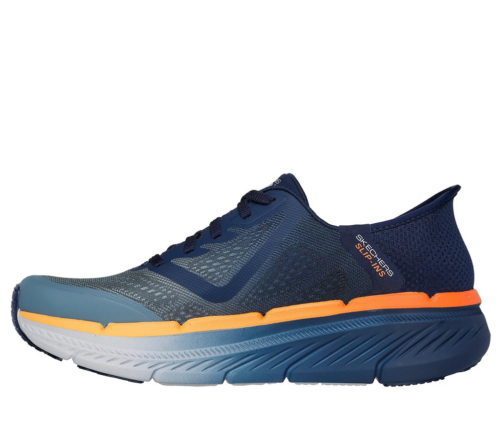 Men Skechers Slip-ins: Max Cushioning Premier 2.0 Slip On Shoes Navy / Orange  USA |  1690-PUMFL