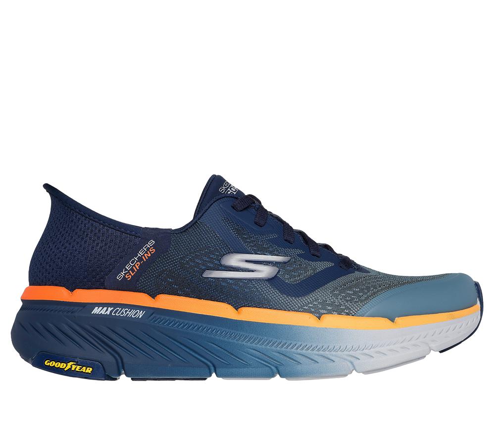 Men Skechers Slip-ins: Max Cushioning Premier 2.0 Slip On Shoes Navy / Orange  USA |  1690-PUMFL