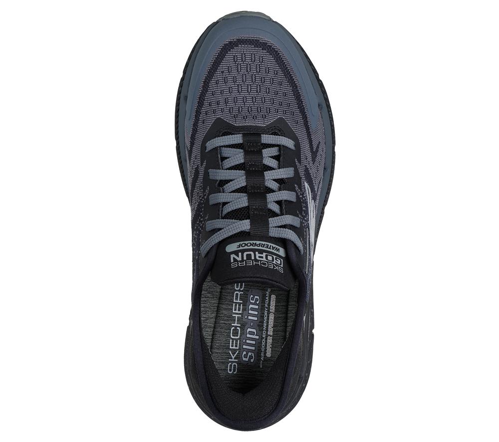 Men Skechers Slip-ins: Max Cushioning Premier 2.0 - Stanch Slip On Shoes Black  USA |  4653-GWRHN