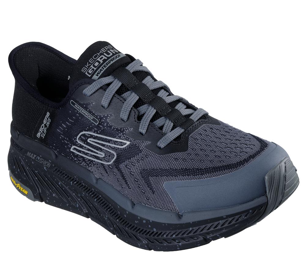 Men Skechers Slip-ins: Max Cushioning Premier 2.0 - Stanch Slip On Shoes Black  USA |  4653-GWRHN