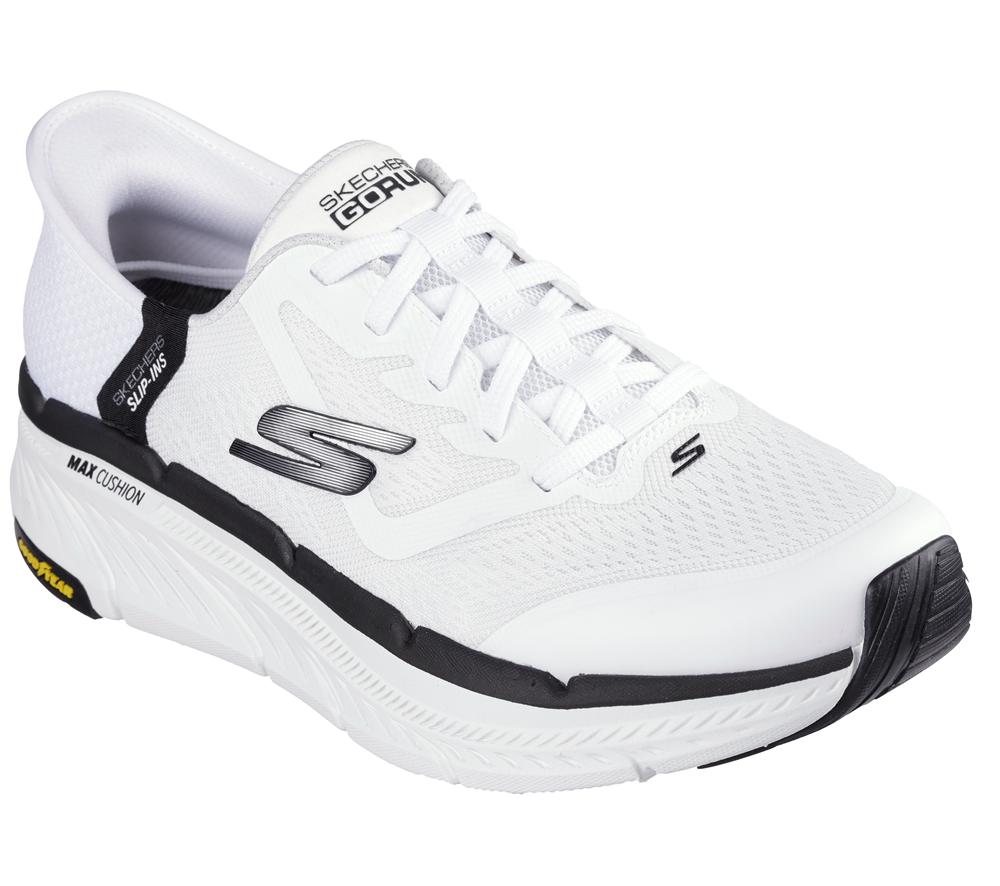 Men Skechers Slip-ins: Max Cushioning Premier 2.0 Hands Free Slip Ins White / Black  USA |  0324-RPTLO