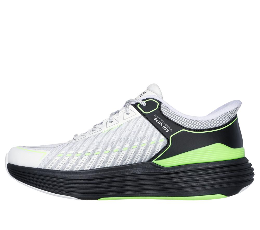 Men Skechers Slip-ins: Max Cushioning Suspension Sneakers White / Black  USA |  0215-ENUOL