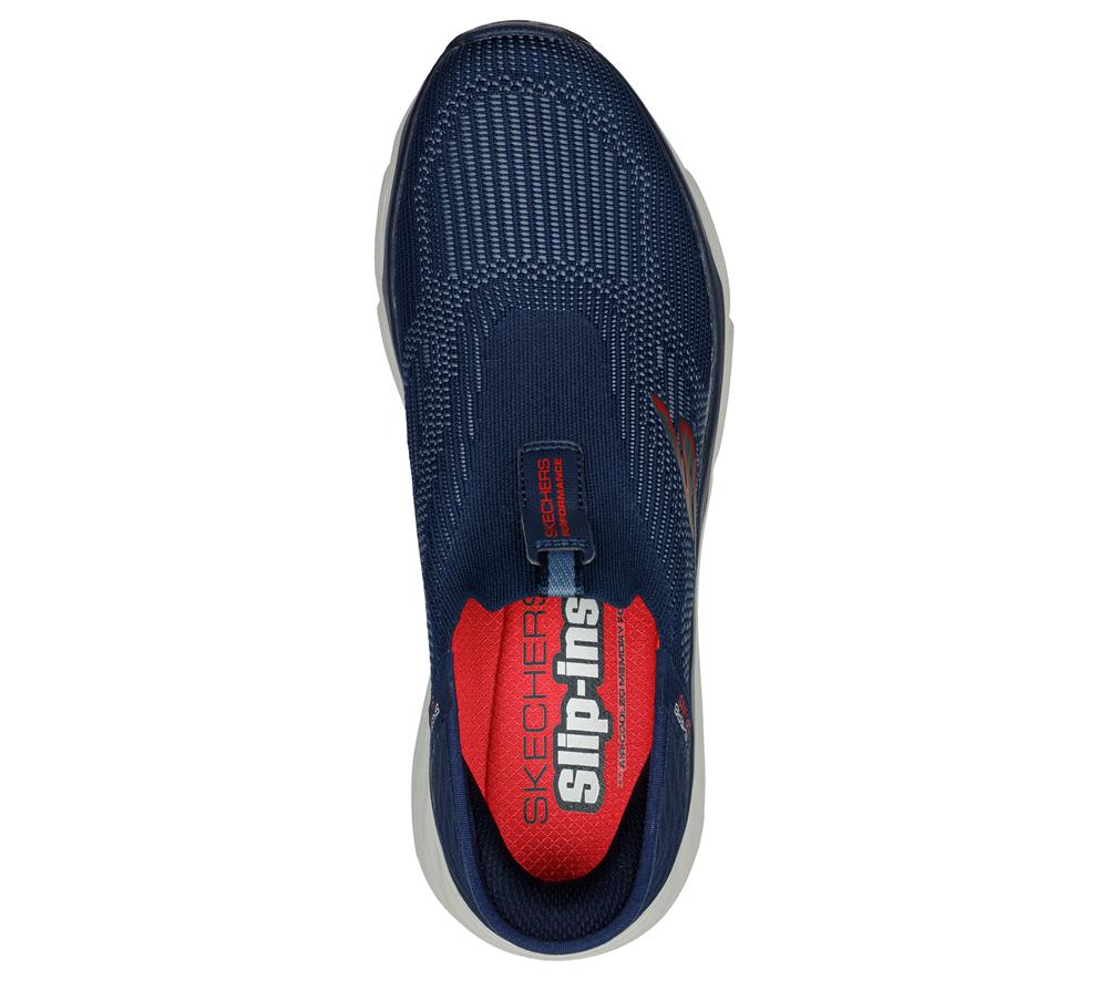 Men Skechers Slip-ins: Max Cushioning - Advantageous Slip On Shoes Navy  USA |  5046-ZYDWX