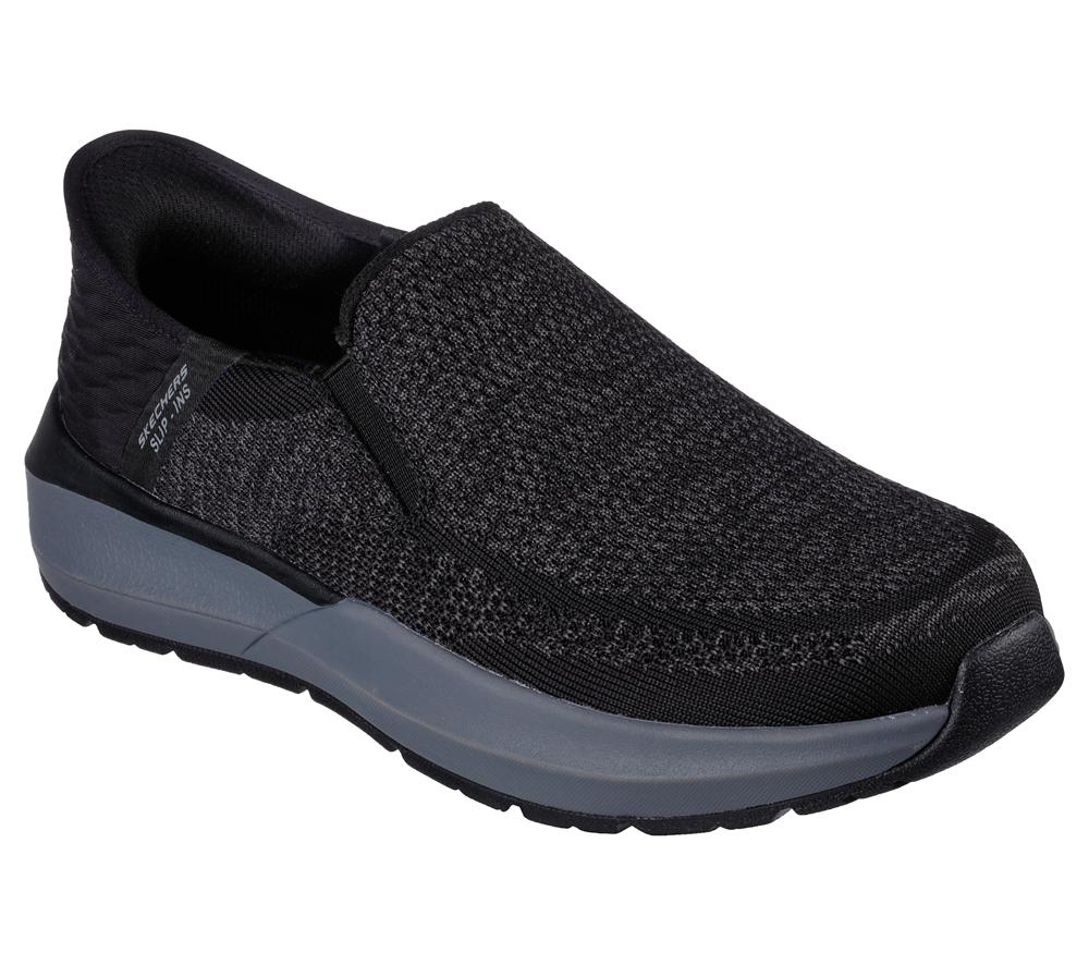Men Skechers Slip-ins: Neville - Rovelo Hands Free Slip Ins Black  USA |  4571-WMNQG