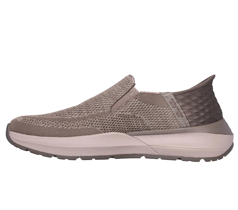Men Skechers Slip-ins: Neville - Rovelo Slip On Shoes Taupe Brown  USA |  7415-CLEUK