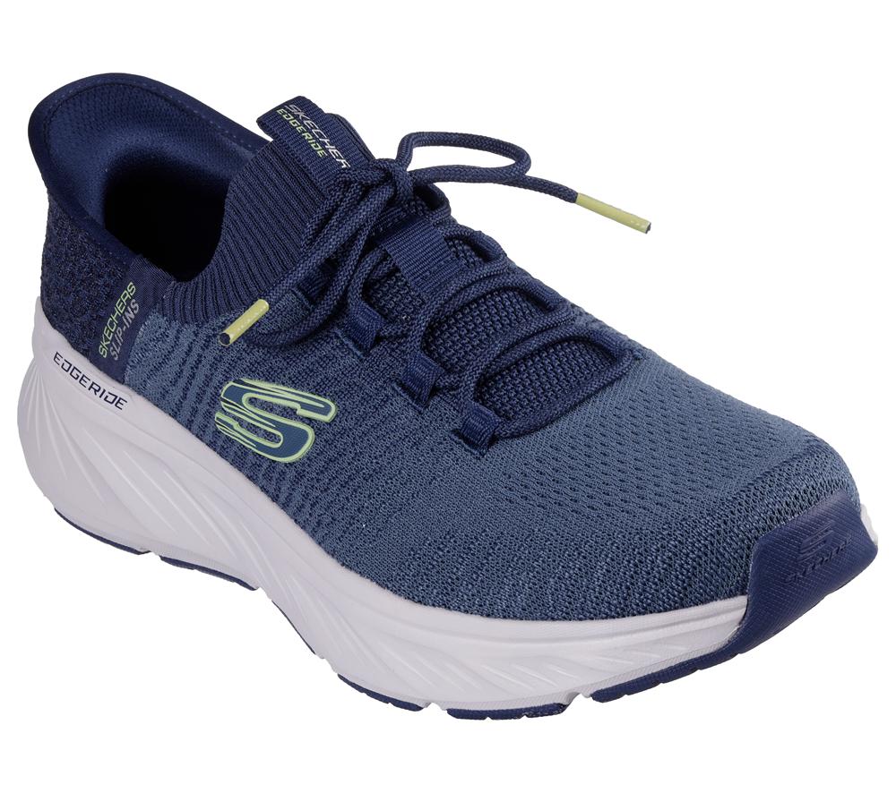 Men Skechers Slip-ins RF: Edgeride - Raygo Slip On Shoes Navy / Lime  USA |  1493-SCFRP