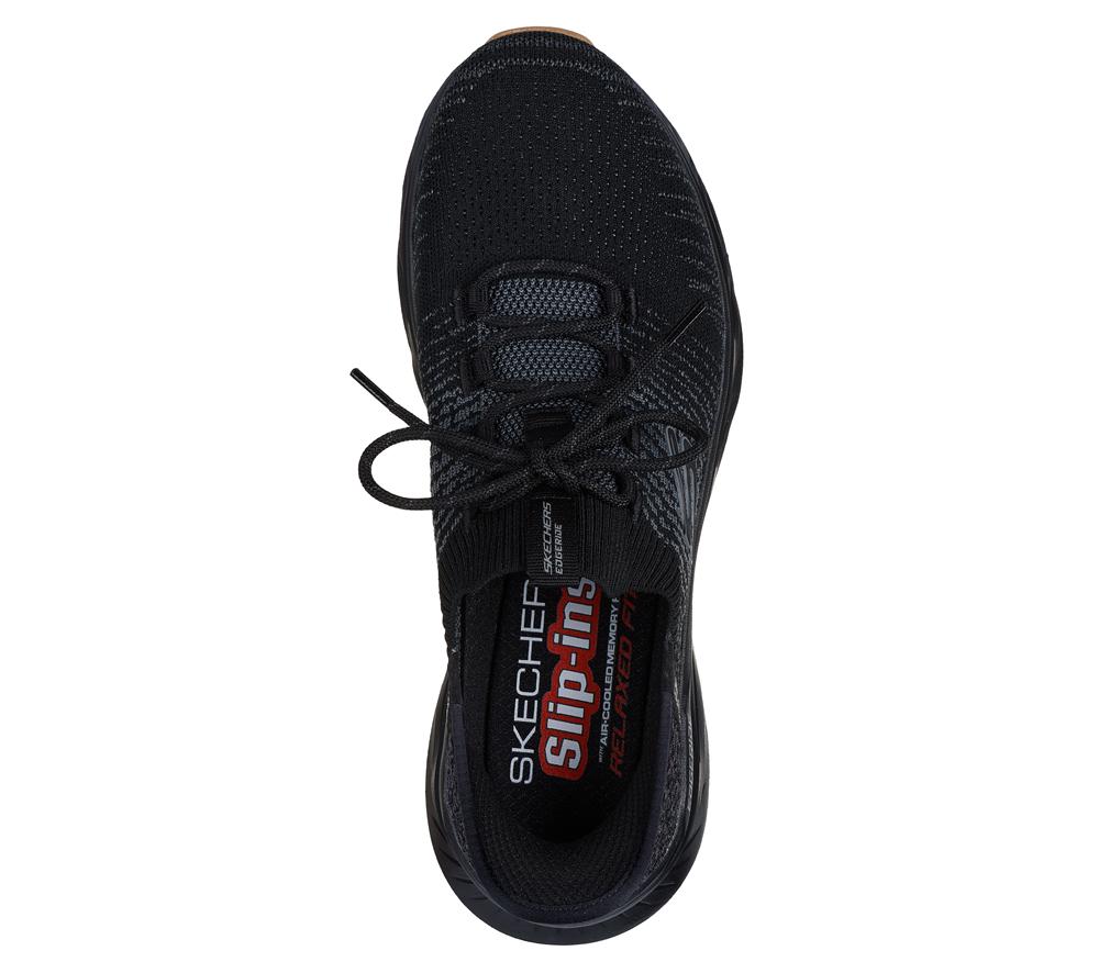 Men Skechers Slip-ins RF: Edgeride - Raygo Slip On Shoes Black  USA |  9740-OMLXF