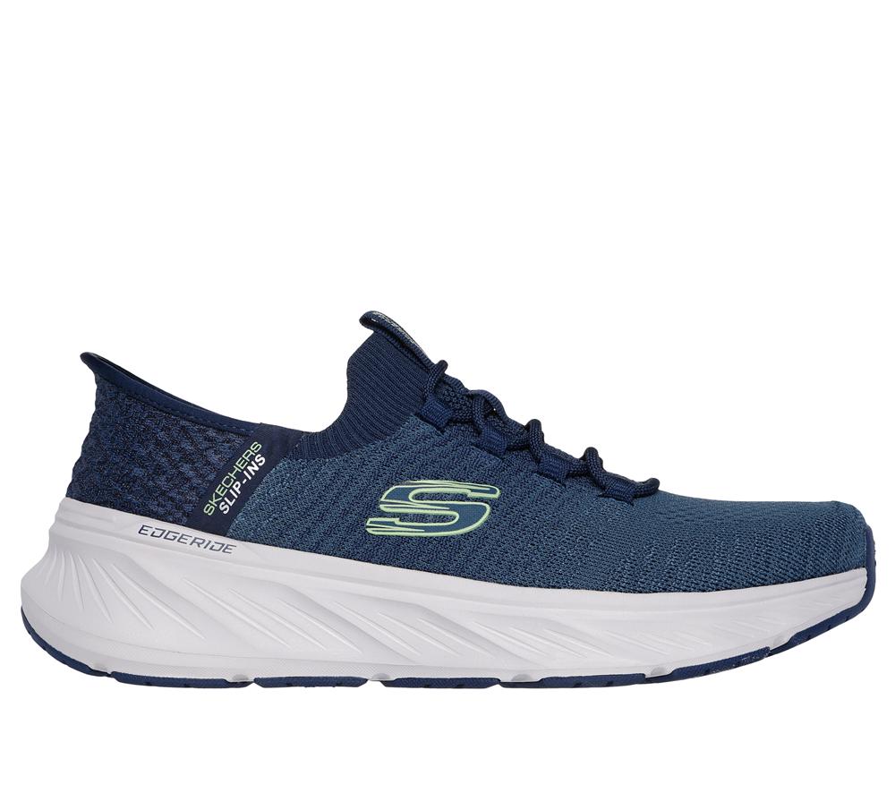 Men Skechers Slip-ins RF: Edgeride - Raygo Hands Free Slip Ins Navy / Lime  USA |  9652-TRPZD