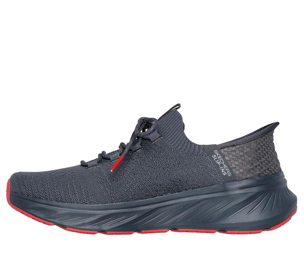 Men Skechers Slip-ins RF: Edgeride - Raygo Hands Free Slip Ins Charcoal / Red  USA |  8207-CHZTY