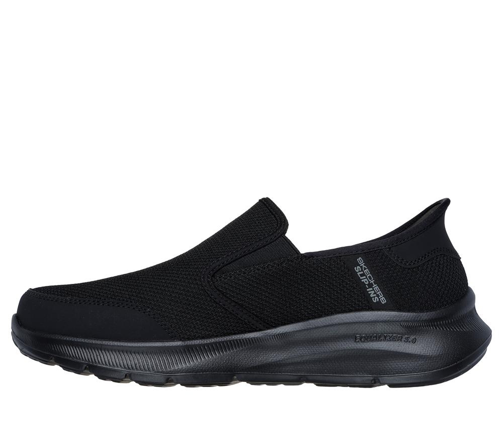Men Skechers Slip-ins RF: Equalizer 5.0 - Drayze Slip On Shoes Black  USA |  6592-TICVW