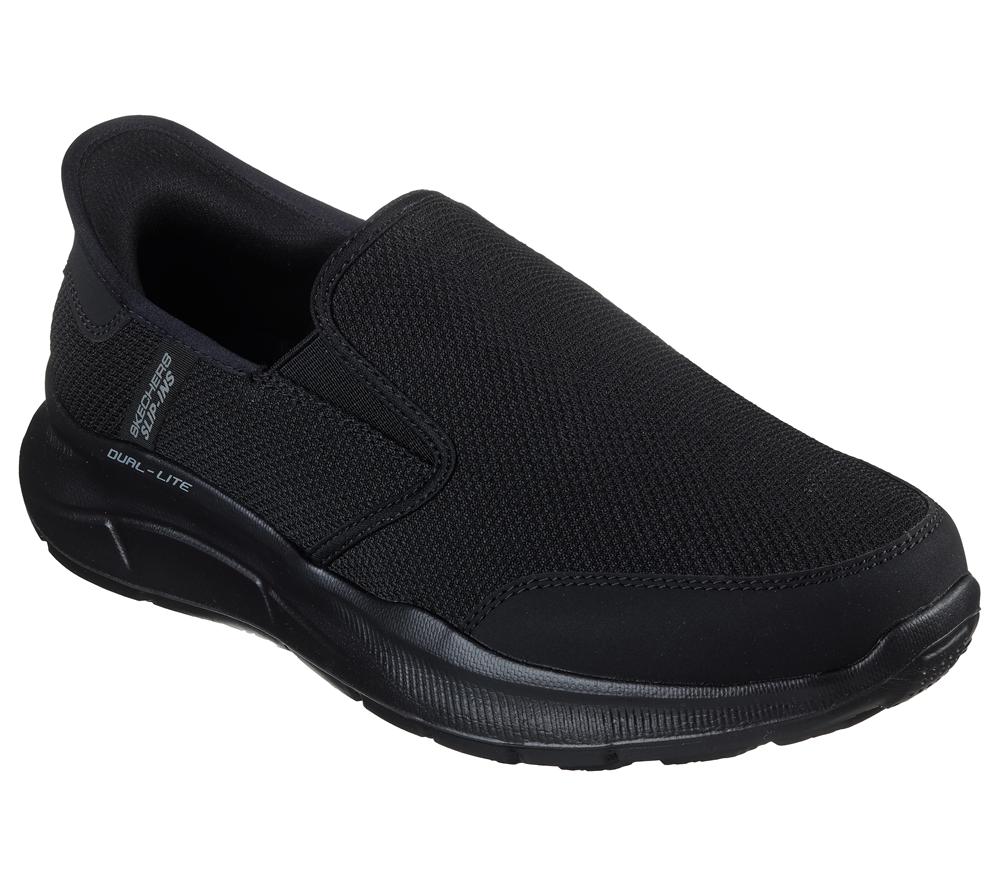 Men Skechers Slip-ins RF: Equalizer 5.0 - Drayze Slip On Shoes Black  USA |  6592-TICVW