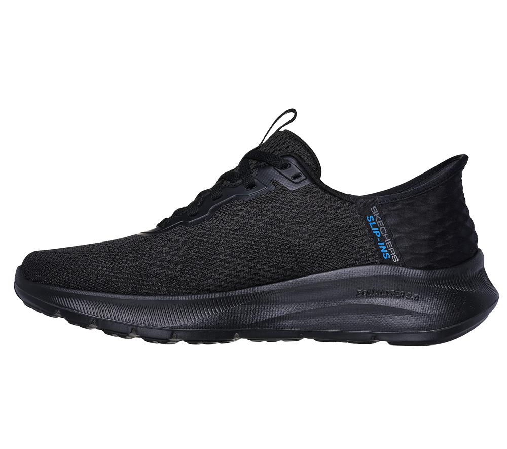 Men Skechers Slip-ins RF: Equalizer 5.0 - Standpoint Hands Free Slip Ins Black / Blue  USA |  4586-XDEIU