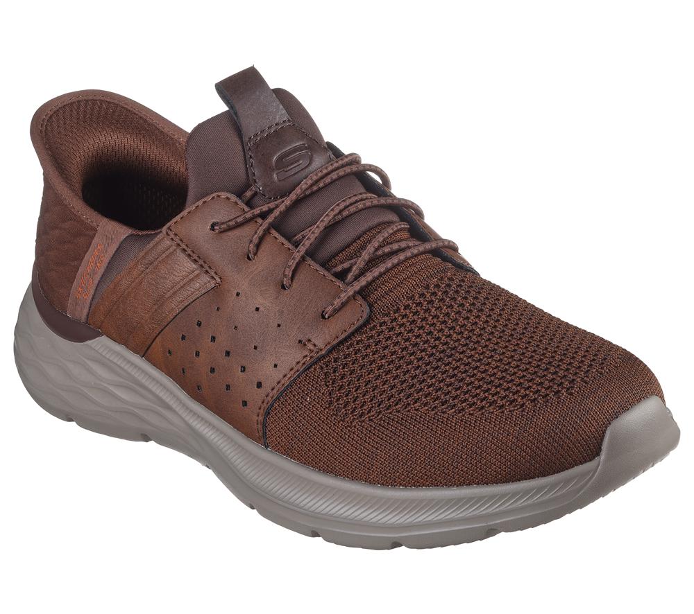 Men Skechers Slip-ins RF: Garner - Newick Hands Free Slip Ins Brown  USA |  6194-WAQVP