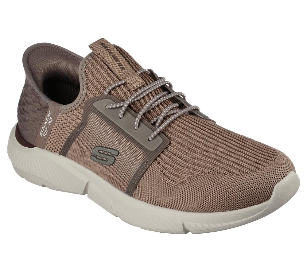 Men Skechers Slip-ins RF: Ingram - Brackett Slip On Shoes Taupe Brown  USA |  4107-LZCGM