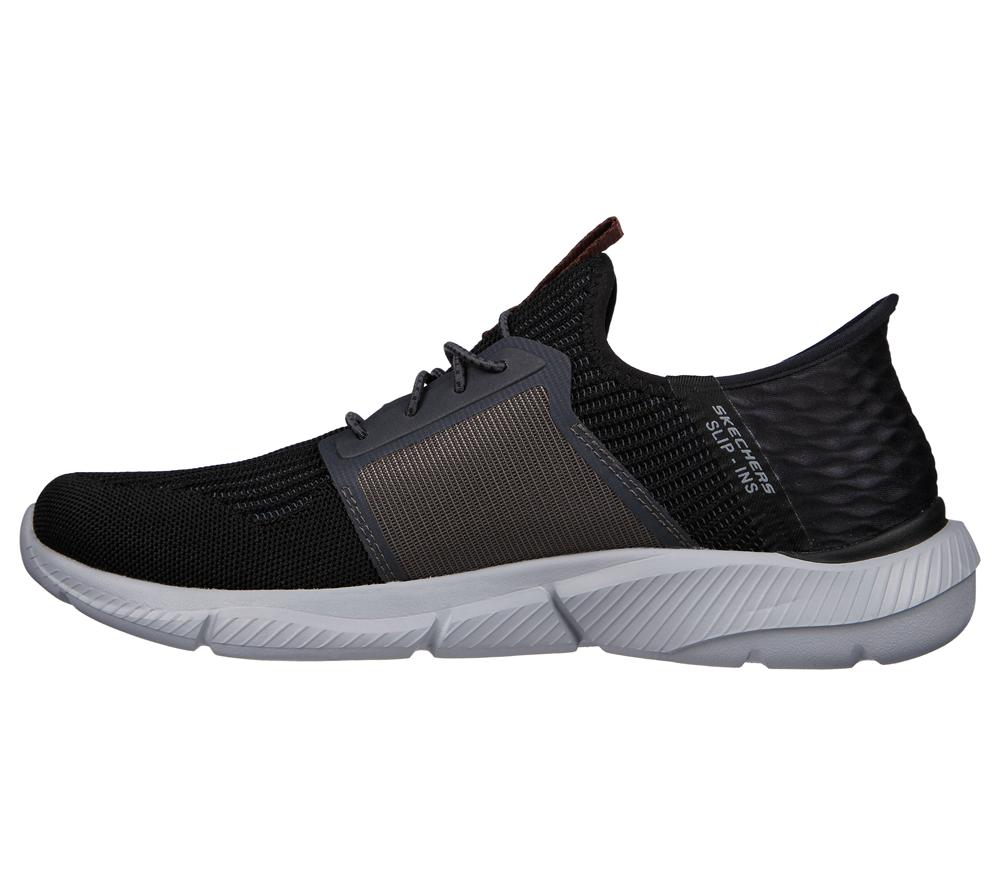 Men Skechers Slip-ins RF: Ingram - Brackett Slip On Shoes Black / Grey  USA |  1392-RAHXW
