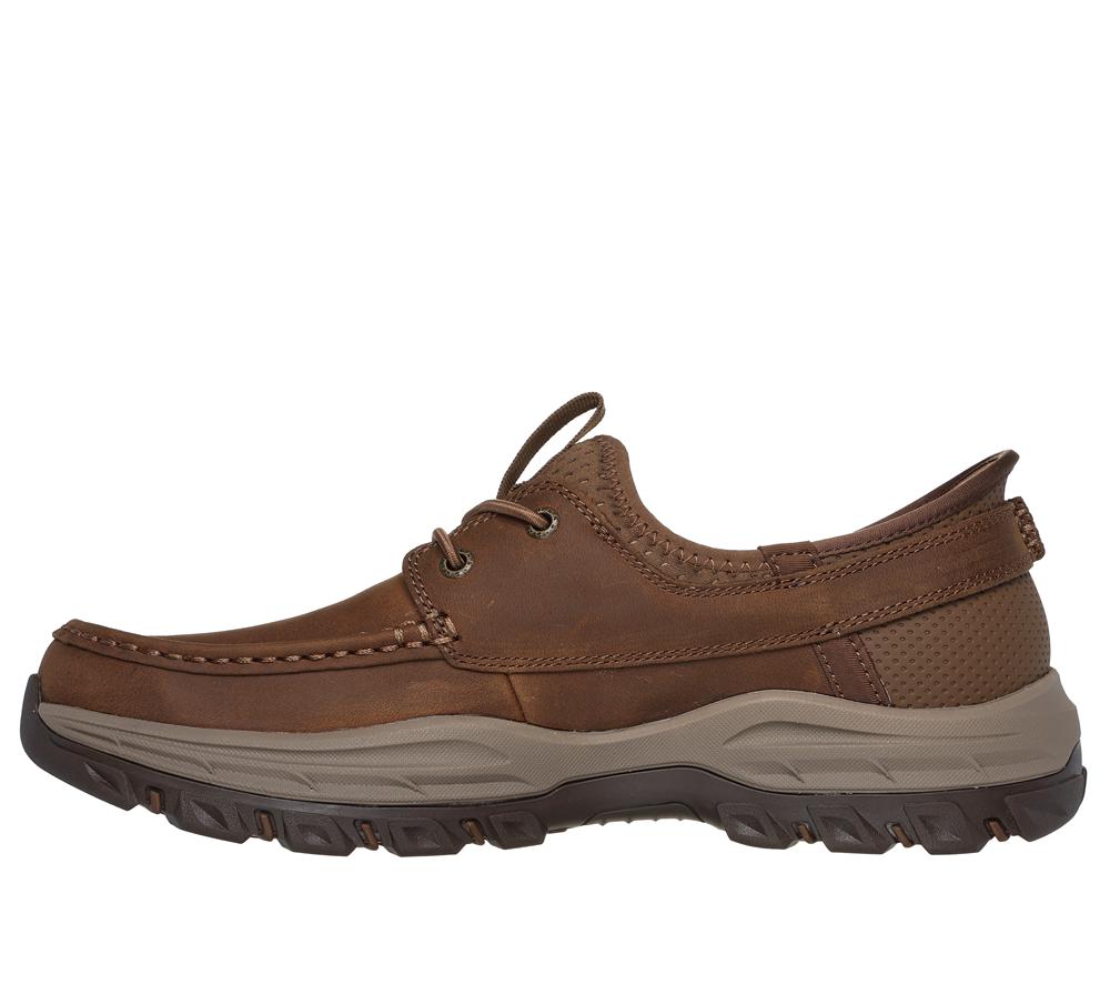 Men Skechers Slip-ins RF: Knowlson - Shore Thing Boat Shoes Desert Brown  USA |  9483-JTPOC
