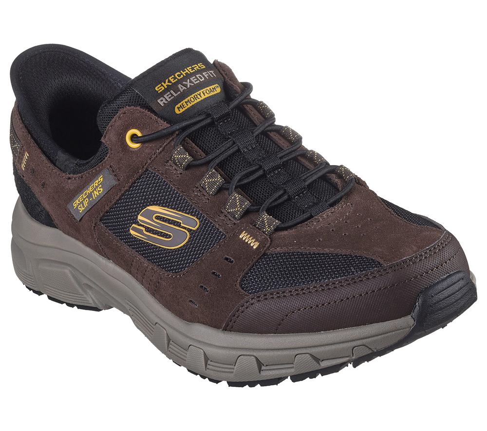 Men Skechers Slip-ins RF: Oak Canyon Hands Free Slip Ins Brown / Black  USA |  6129-VGIFN