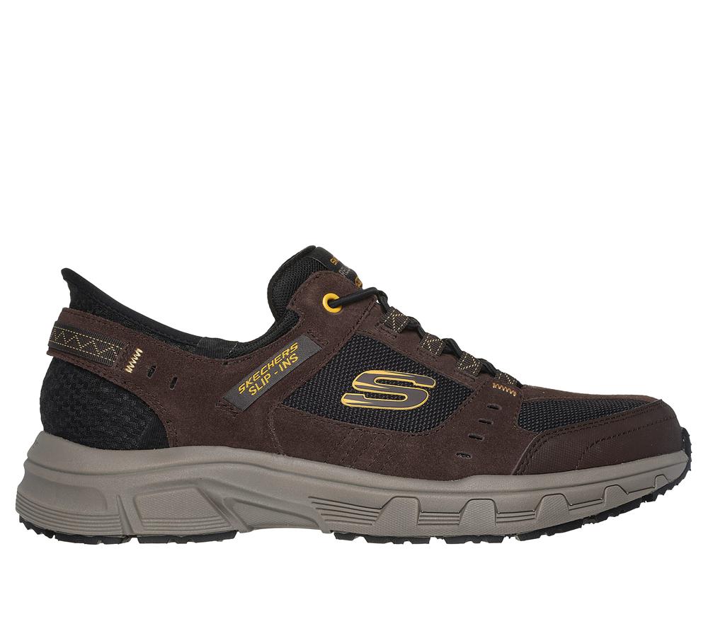 Men Skechers Slip-ins RF: Oak Canyon Hands Free Slip Ins Brown / Black  USA |  6129-VGIFN