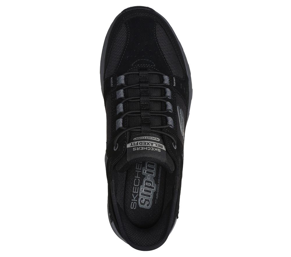 Men Skechers Slip-ins RF: Oak Canyon Hands Free Slip Ins Black / Charcoal  USA |  1860-GIBQF