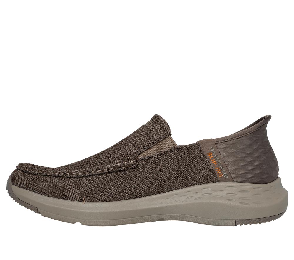 Men Skechers Slip-ins RF: Parson - Ralven Boat Shoes Taupe Brown  USA |  9138-POSCU