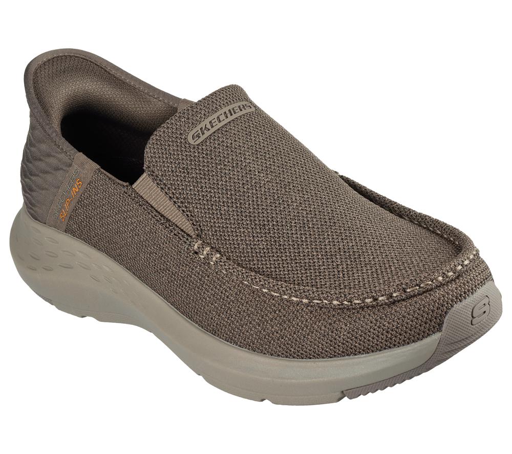 Men Skechers Slip-ins RF: Parson - Ralven Boat Shoes Taupe Brown  USA |  9138-POSCU