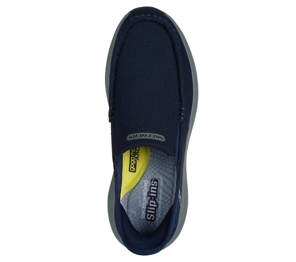 Men Skechers Slip-ins RF: Parson - Ralven Canvas Shoes Navy  USA |  5016-VQHFM