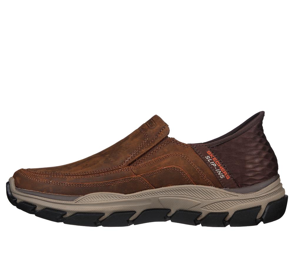 Men Skechers Slip-ins RF: Respected - Elgin Slip On Shoes Brown  USA |  7109-OTUFR
