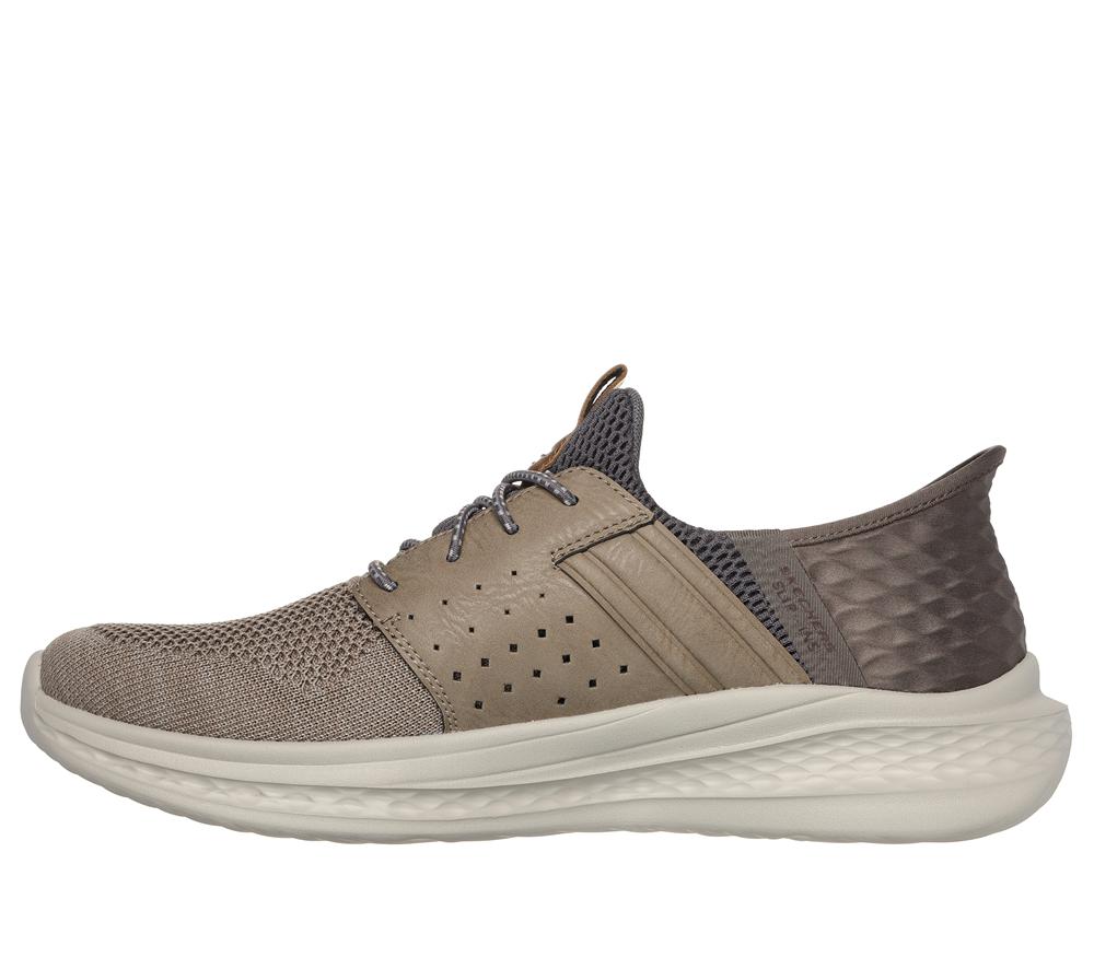 Men Skechers Slip-ins RF: Slade - Ocon Slip On Shoes Taupe Brown  USA |  9602-XEMIY