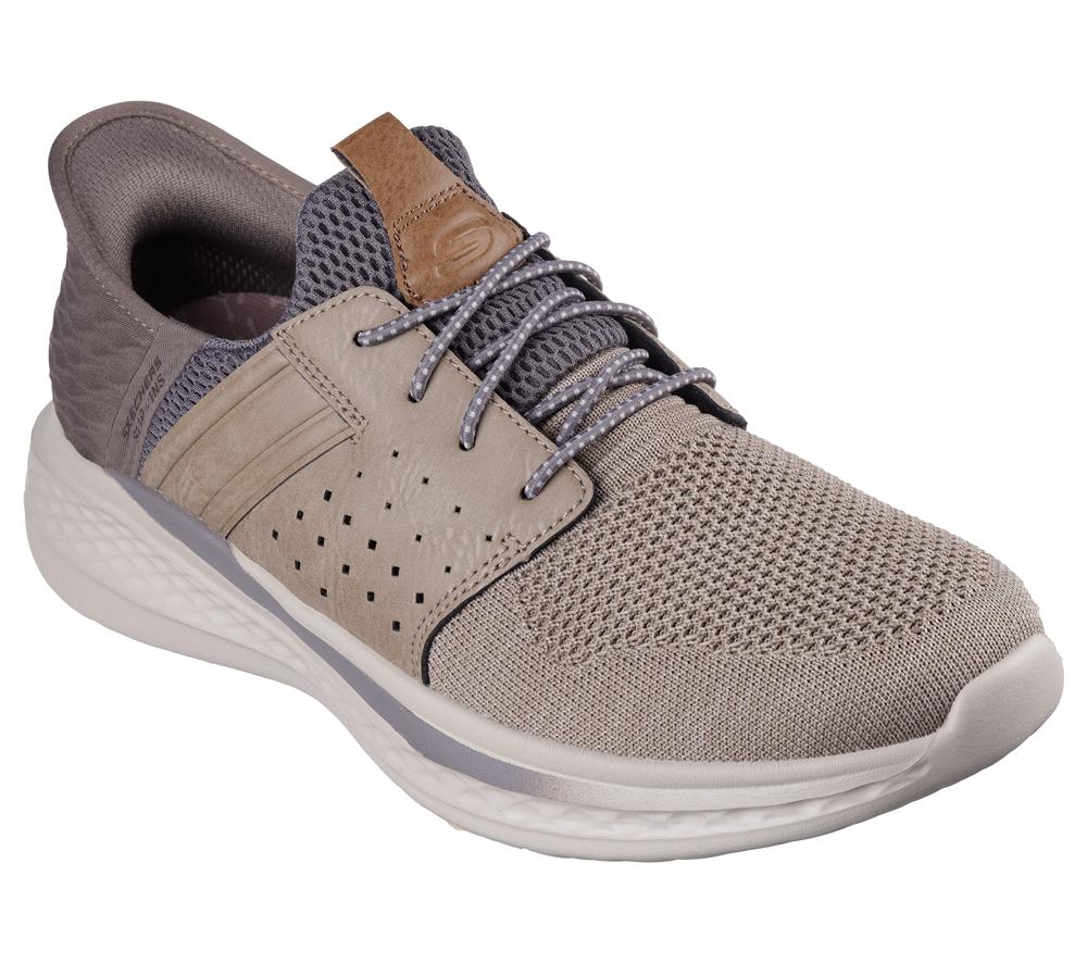 Men Skechers Slip-ins RF: Slade - Ocon Slip On Shoes Taupe Brown  USA |  9602-XEMIY