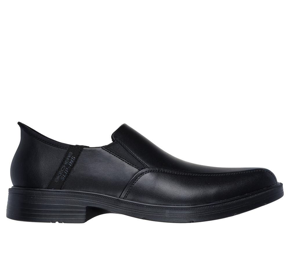 Men Skechers Slip-ins Relaxed Fit: Caswell - Frantone Smart Shoes Black  USA |  5728-WAQVU