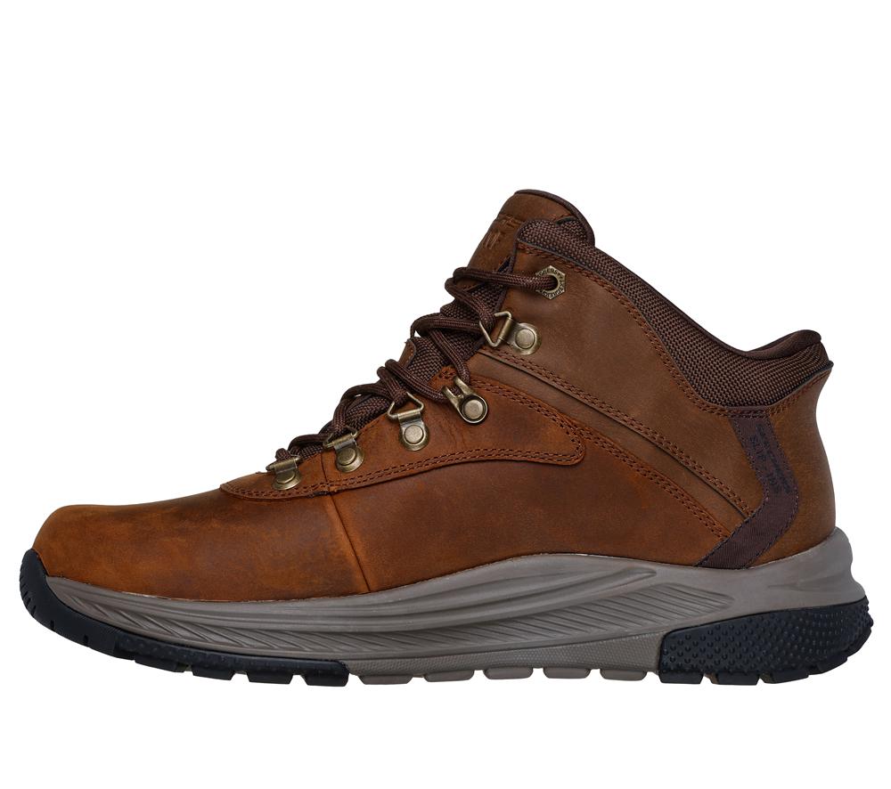 Men Skechers Slip-ins Relaxed Fit: Meroe - Pikeman Boots Brown  USA |  0936-UTOHD