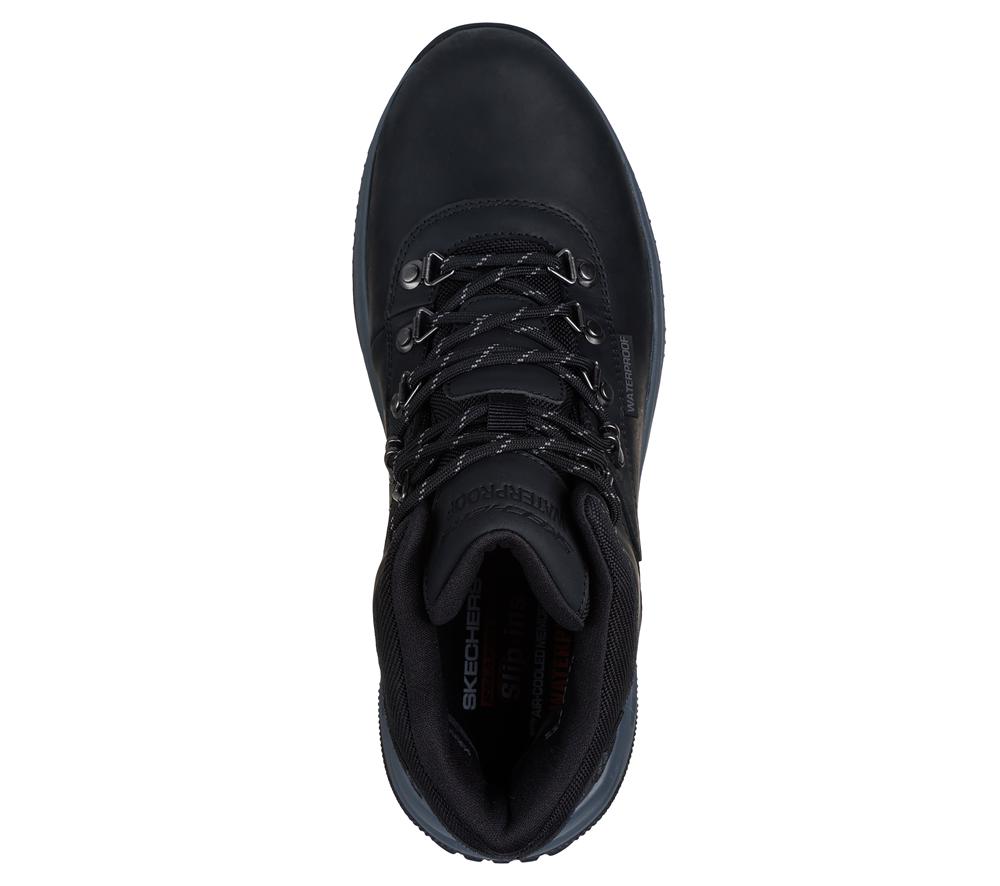 Men Skechers Slip-ins Relaxed Fit: Meroe - Pikeman Boots Black  USA |  2167-ELZSR
