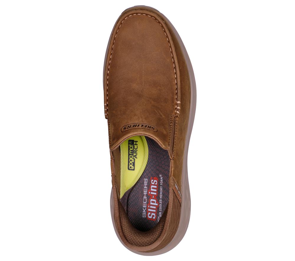 Men Skechers Slip-ins Relaxed Fit: Parson - Oswin Smart Shoes Desert Brown  USA |  7298-PJLDF