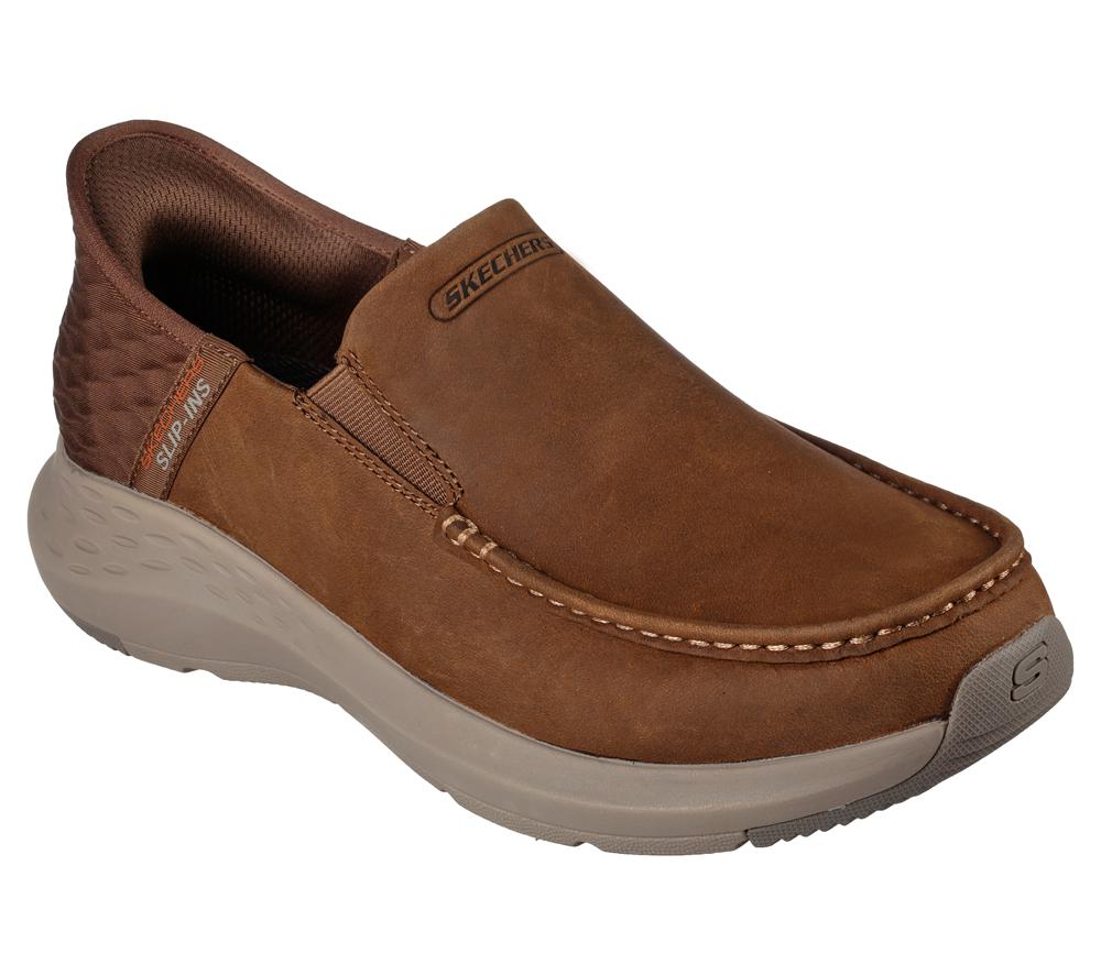 Men Skechers Slip-ins Relaxed Fit: Parson - Oswin Smart Shoes Desert Brown  USA |  7298-PJLDF